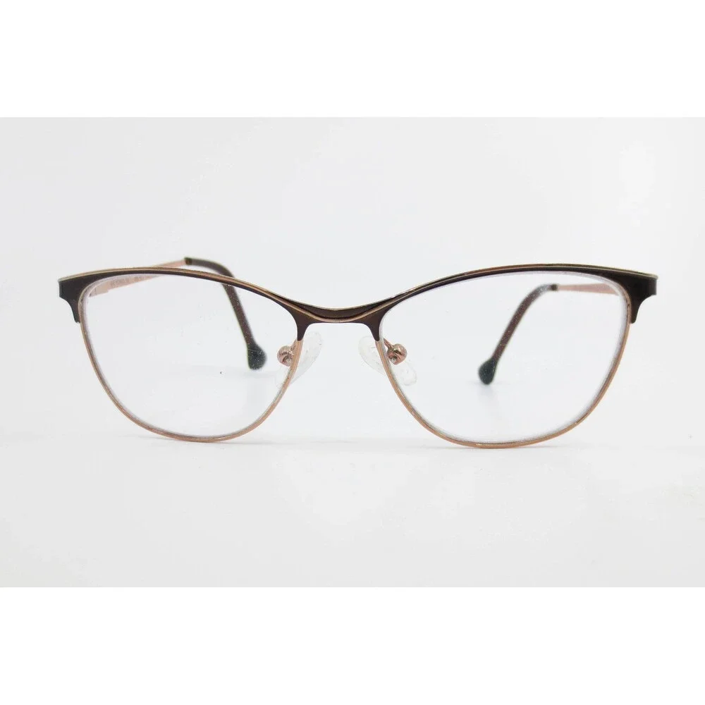 Beyond 16 Berry Eyeglasses Burgundy Rose Gold Cat Eye Frames 48-14-130 Womens